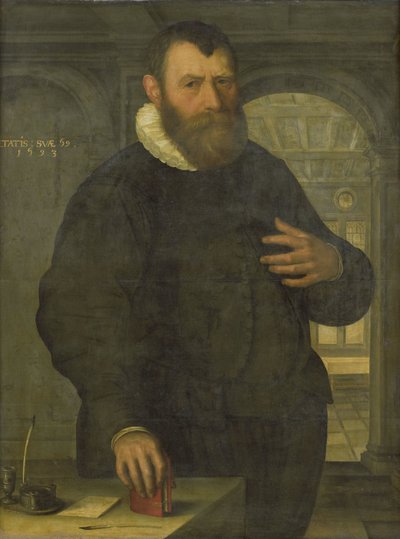 Muotokuva Bartholomeus van der Wierestä (1534-1603) tekijältä Jan Claesz. (attributed to)