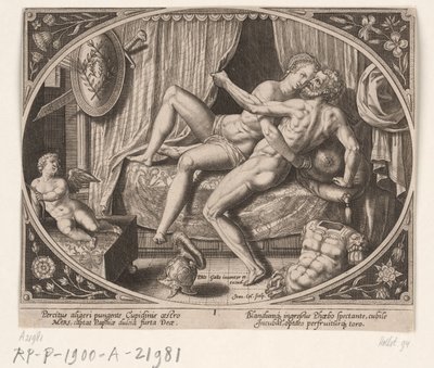 Venuksen ja Marsin aviorikos Venus ja Mars (sarjan nimi) tekijältä Jan Collaert (II)