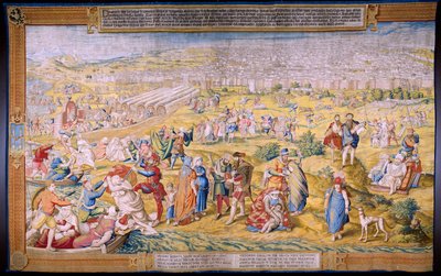 Flanderin kuvakudos. Sarja Tunisin valloitus: Tunisin ryöstö. Sarjakuvapiirtäjä Jan Cornelisz Vermeyen. Studio Willem de Pannemaker, Bryssel. noin 1545. tekijältä Jan Cornelisz Vermeyen