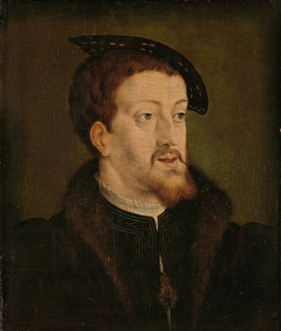 Pyhän Rooman keisarin Kaarle V:n muotokuva n. 1530 tekijältä Jan Cornelisz Vermeyen