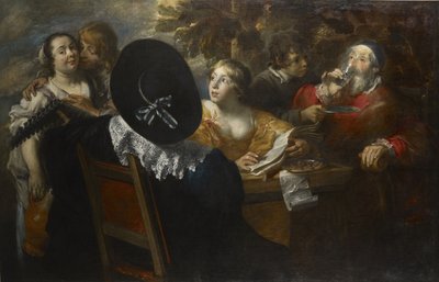 Iloinen seura The Five Senses, 1600-luvun puoliväli.. tekijältä Jan Cossiers