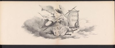 Leidenin opiskelijoiden naamiaiset, 1865 (nimi) Leidenin opiskelijakunnan jäsenten pukukulkue 6. kesäkuuta 1865 Leidsche Hoogeschoolin 290-vuotisjuhlan kunniaksi. tekijältä Jan Daniël Cornelis Carel Willem baron de Constant Rebecque