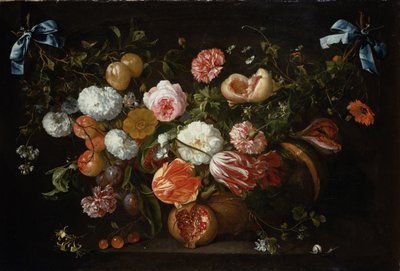 Huonekalut ja erilaiset esineet 1100- ja 1300-luvuilta tekijältä Jan Davidsz de Heem