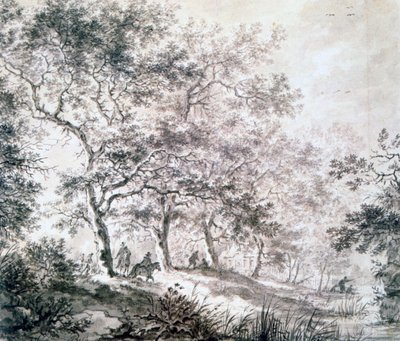 Ryhmä puita veden äärellä, 1643 tekijältä Jan Dirksz Both