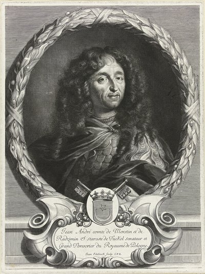 Runoilija Jan Andrzej Morsztynin muotokuva 1621-1693, 1670-luku tekijältä Jan Edelinck