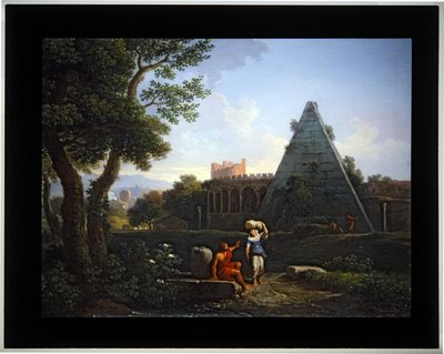 Satz von vier Capriccio; (3) Pyramide von Cestius von Jan Frans van (1662-1749) Bloemen