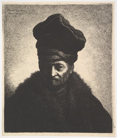 Miehen muotokuva Rembrandtin mukaan, 1633. tekijältä Jan Georg van Vliet