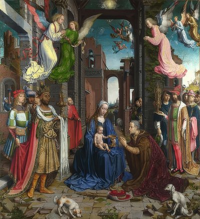 Maagien palvonta. 1510-15 tekijältä Jan Gossaert