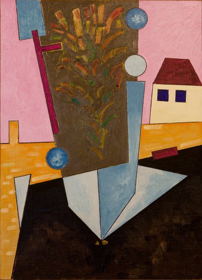 Auringonlaskun jälkeen asfaltti kukkii, 2007 (öljy puulle) tekijältä Jan Groneberg