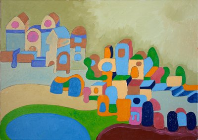 Taiteilijasiirtokunta, 2010 (öljy kankaalle) tekijältä Jan Groneberg