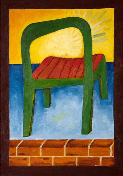 Chair in the Air, 2005 (öljy puulle) tekijältä Jan Groneberg