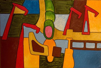 Inside the World of Caterpillar, 2007 (öljy puulle) tekijältä Jan Groneberg
