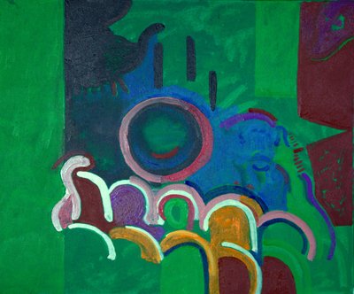 Mykkäelokuva odottaa pianonsoittajaa, 2009 (öljy kankaalle) tekijältä Jan Groneberg