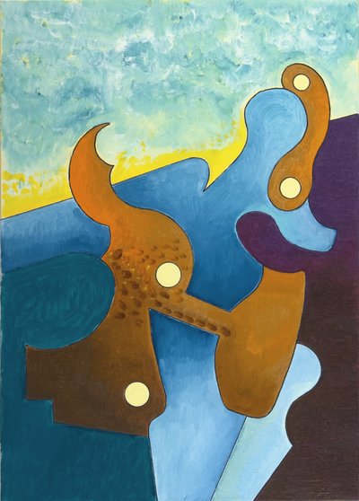 Pehmeästi kuin aamuauringonnousussa, 2008 (öljy kankaalle) tekijältä Jan Groneberg