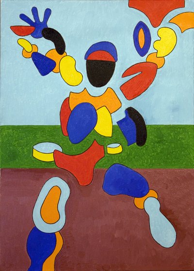 Urheilija, hajoamassa voittonsa hetkellä, 2007 (öljy kankaalle) tekijältä Jan Groneberg