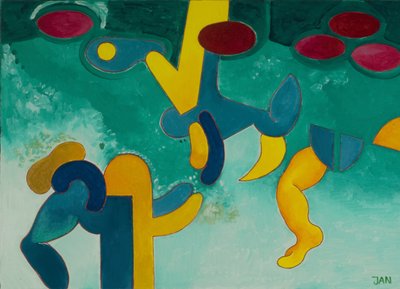 Under Water, 2009 (öljy kankaalle) tekijältä Jan Groneberg