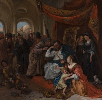 Mooseksen ja faraon kruunu, noin 1670 tekijältä Jan Havicksz. Steen