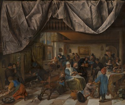 Ihmisen elämä, c. 1665 tekijältä Jan Havicksz. Steen