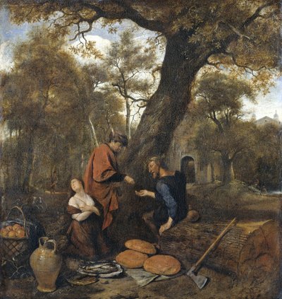 Erysichthon myy tyttärensä Mestran, 1660 tekijältä Jan Havickszoon Steen
