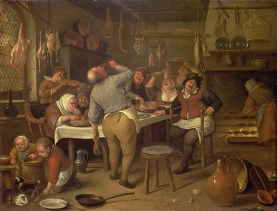 Huonekalut ja erilaiset esineet 1100- ja 1300-luvuilta tekijältä Jan Havickszoon Steen