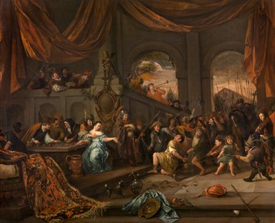 Simsonin pilkkaaminen, noin 1675. tekijältä Jan Havickszoon Steen