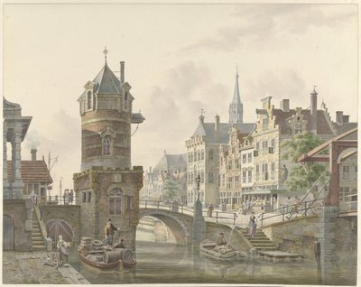 Fossat en un poble amb una torreta per un acabat de pont de pedra tekijältä Jan Hendrik Verheijen