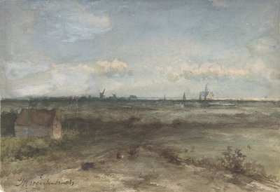Näkymä Haarlemiin dyyniltä, 1800-luvun puoliväli - 1900-luvun alku. tekijältä Jan Hendrik Weissenbruch