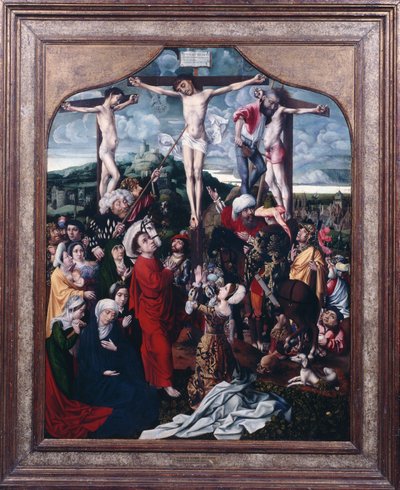 Golgata, n. 1515-20 (öljy kankaalle) tekijältä Jan II Provost