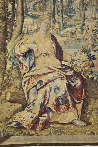Yksityiskohta Pomonasta, Vertumnuksesta ja Pomonasta, n. 1630 tekijältä Jan II Raes