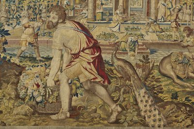 Yksityiskohta Vertumnuksesta, Vertumnuksesta ja Pomonasta, n. 1630 tekijältä Jan II Raes