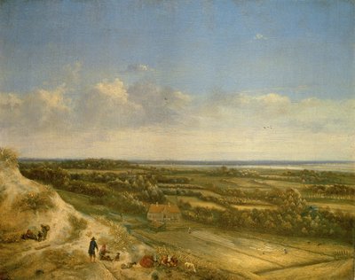 Dyynimaisema, oletettavasti lähellä Santpoortia, n. 1675 (öljy kankaalle) tekijältä Jan II Vermeer van Haarlem
