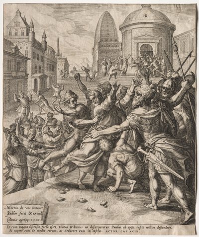 Pyhän Paavalin pidätys, 1581. tekijältä Jan I Sadeler