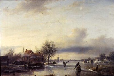 Talvimaisema (paneeli) tekijältä Jan Jacob Spohler