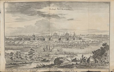 Astrakhan From: Three Remarkable Voyages, 1675 tekijältä Jan Jansz. Struys
