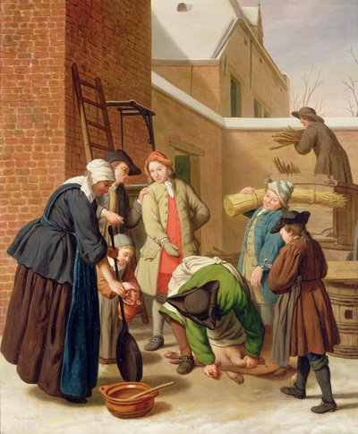 Neljä vuodenaikaa, talvi (öljy kankaalle) tekijältä Jan Josef the Elder Horemans