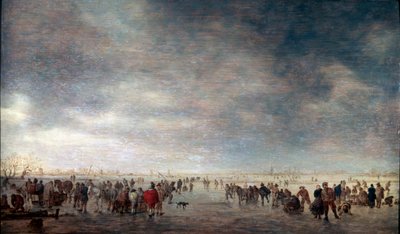 Luistelijoita, 1641. tekijältä Jan Josephsz van Goyen