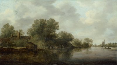 Maisema (öljy paneelissa) tekijältä Jan Josephsz van Goyen