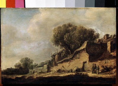 ""Paysage a la chaumiere et au chene"" (Maisema talonpojan mökillä ja tammi) Jan Jozefsz van Goyenin (1596-1656) maalaus 1634 Mitat 87x105 cm Eremitaaši, Pietari tekijältä Jan Josephsz van Goyen