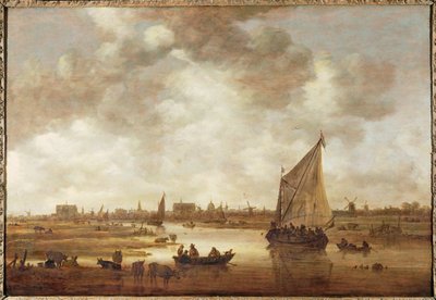 Näkymä Leidenistä, Hollanti, koillisesta (öljy puulle) tekijältä Jan Josephsz van Goyen