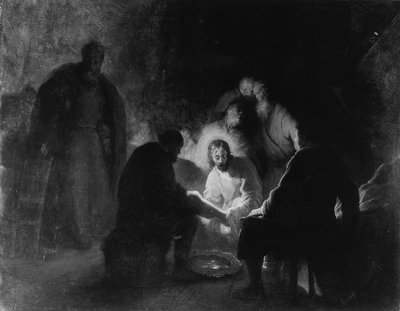 Kristus pesee opetuslasten jalat tekijältä Jan Lievens