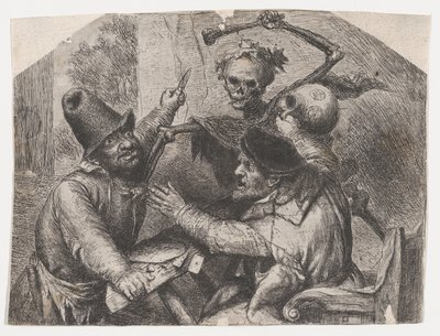 Kuolema ja kortinpelaajat, 1620-74. tekijältä Jan Lievens