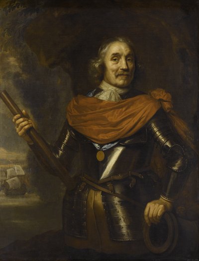 Maarten Harpertszoon Tromp 1597-1653, hollantilainen amiraali, 1653 tekijältä Jan Lievens
