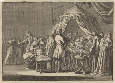 Englannin kuningattaren Maria II Stuartin kuolema 1695 tekijältä Jan Luyken