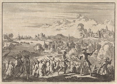 Ranskan valloitus Pointis Carthagenan alla Etelä-Amerikassa, 1697 tekijältä Jan Luyken