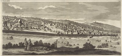 Näkymä Jerusalemiin (oikea levy) tekijältä Jan Luyken