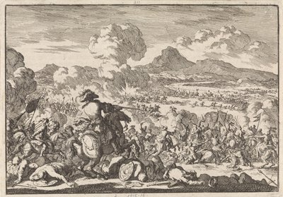 Prinssi Eugeniuksen voitto turkkilaisista Tisza-joella, 1697 tekijältä Jan Luyken