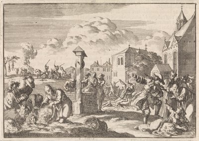 Marsautin protestanttien vainoaminen Niortissa, 1682 tekijältä Jan Luyken