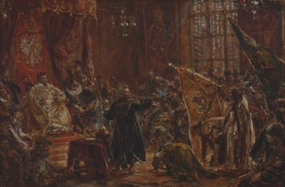 Šujskin suvun jäsenet Varsovan sejmissä tekijältä Jan Matejko