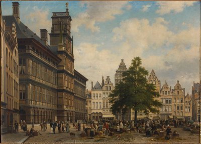 Grote Markt ja vapauspuu, 1875. tekijältä Jan Michiel Ruyten