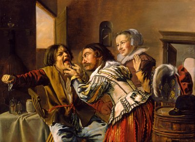 Hammaslääkäri, 1629 (öljy alustalla) tekijältä Jan Miense Molenaer